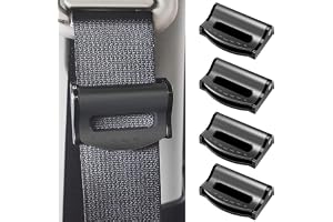 4-Pack Universal Car Seat Belt Adjusters for Adults & Kids - Comfortable Shoulder Neck Protector, Seat Belt Positioner & Retainer Clips - Fits for Car, SUV, Truck (Black)