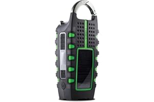 Eton Scorpion II Portable Numérique Noir, Vert Radio Portable - Radios Portables (Portable, Numérique, AM,FM, Noir, Vert, USB, 65 mm)