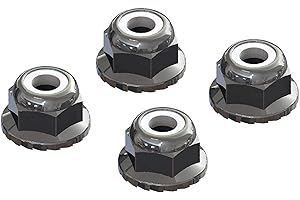 ARRMA AR708008 Flanged Nyloc Locknut 4mm Silver 4 ARAC9699 Parts
