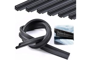 Prmape Lot de 6 balais d'essuie-glace universels en caoutchouc, 80 cm, compatibles
