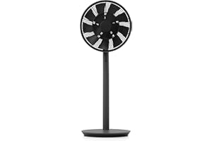 BALMUDA The GreenFan | Stand-/Tischventilator | DC Motor | Leise 13 dB | 1.5W Energie Sparen | 15m Reichweite | Design | Made in Japan | EGF-1700 (Dunkelgrau x Schwarz) 2021 Neues Modell