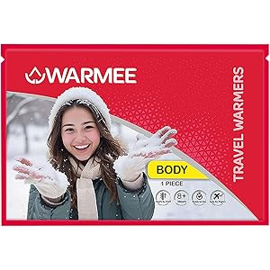 WARMEE Body Warmers (Pack of 5 pcs) Safe & Natural Heat Patches, Heat Packs for Men, Women and Children || Travel Warmers to Stay Warm in Winters|| Camping, Trekking, Holidays