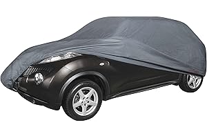 Walser telo copriauto da esterno Premium All Weather Plus SUV, telo copriauto rivestito in PVC, coperture per auto, resistente ai raggi UV, garage completo impermeabile S grigio ca. 430x165x145cm