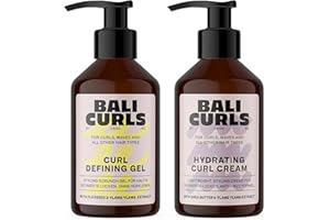 BALI CURLS BY HANK GE Bali Curls Curl Defining Set - Hydrating Curl Cream & Defining Gel (150 ml Each) - For Smooth, Defined Hair - Moisture, Definition & Hold without Gluing