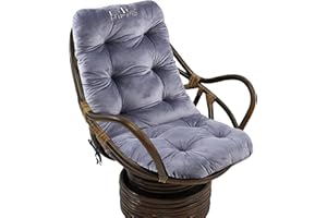 Big Hippo Coussin pour Fauteuil à Bascule, Coussin Epais pour Chaise de Jardin, Gris