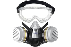 Dräger Gas Mask X-plore 3300 + 2x ABEK1 Hg P3 RD Gas Filters, Professional Respirator Mask for Chemical fumes, Toxic Gas,Organic Vapours, Pesticide, Spray Painting Mask, different sizes