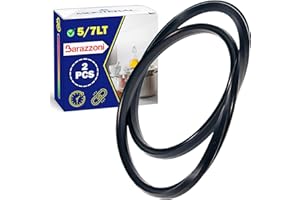 2 Pezzi Guarnizione per Pentola a Pressione con Capacità di 5 e 7 Litri - per Barazzoni - Garanzia di 10 Anni - MONTERAL