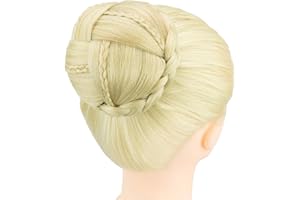 IMISSU Copricapo intrecciato con chignon da ballerina Ciambella Posticci per capelli Scrunchies Parrucche per capelli da donna Parrucca Updo per la festa di nozze (M3 Sporca bionda)