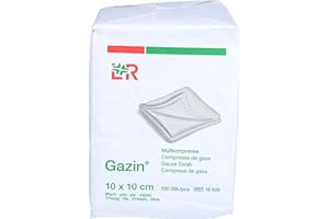 CURA FARMA Lohmann & Rauscher Gazin 18506 tkanina z płatkami, 8-warstwowa, 10 x 10 cm (100 sztuk)