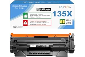 LAIPENG Kompatybilny wkład z tonerem 135X W1350X (135A W1350A) [z chipem] 2400 stron dla HP Laserjet M207dw M209 M209d M209d M209dw M234 M234d M234dw M234sdw M234sdw dn M23 Drukarka 5sdw (czarny x 1)