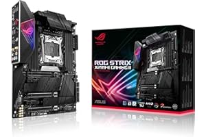 ASUS ROG Strix X299-E GAMING II – Carte mère Intel LGA 2066 ATX pour Intel Core X (12 phases d’alimentation, Wi-Fi 6 802.11ax, LAN 2.5 Gb/s, USB 3.2 Gén.2, SATA, 3xM.2, affichage OLED, Aura Sync RGB)