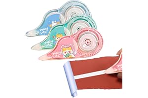 ZmdecQna Adhesive Glue Tape Roller, 3 PCS 18m Adhesive Glue Tape Double Sided Adhesive Scrapbook Runner Roller Applicator Tape for Crafting Card Making