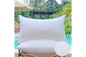 OTPIPCS 30x50 cm Outdoor Kissenfüllungen 2er Set wasserdichte Lendenkissen für Gartenmöbel Sofa & Terrasse Weiße Rechteckkissen mit Premium-Füllung Wetterfest & Dekorativ Couch Cushions