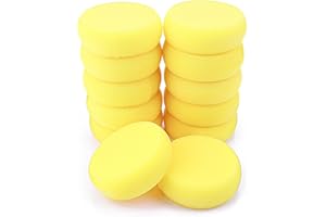 Wanmu 12 Stück Runder Malschwamm, Schwammpinsel Malschwämme Schwammstupf Pinsel Set Schwämmchen Schwamm zum Malen, Runde Schwämme für DIY Malerei Handwerk Keramik Werkzeuge