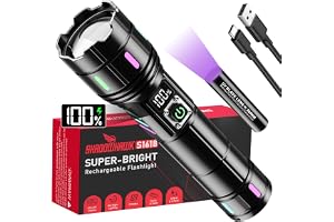 Shadowhawk ficklampa LED uppladdningsbar 500 000 lumen extremt ljus & zoombar