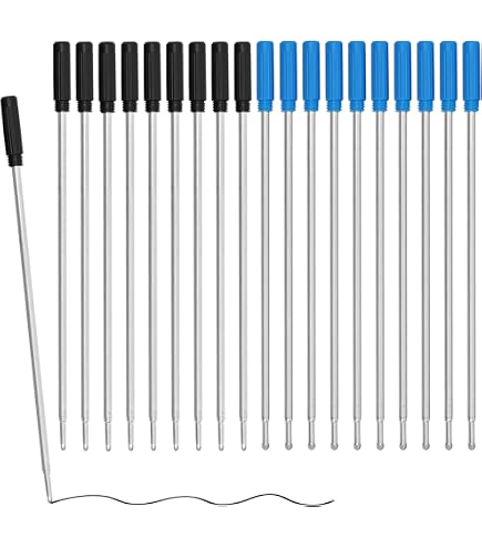TOSSPER 10x Kugelschreiber-Minen 0,7 Mm Schwarz – Ersatzminen Für Schule, Büro & Alltag