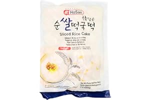 A+ Hosan Sliced Rice Cake (Teokguk) 500g - Tteokbokki Topokki Gluten Free & Vegan Friendly [Vmart] ((Pack of 1))