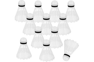 ‎HYSAGTEK Hysagtek 12 Stück Federball, Badminton Bälle, Federball Bälle Kunststoff für Erwachsene Männer Frauen, Badmintonbälle für Sport, Training, Bewegung, Unterhaltung, Spiele