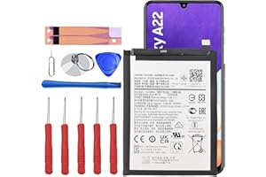QOUTMCUY Akku für Samsung Galaxy A22 5G EB-BA226ABY Neue wiederaufladbare 5100mAh Akku mit Reparatur Tool Kit