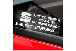 PLATINUM PLACE 5 x SEAT GPS Tracking Device Security WINDOW Stickers 87x30mm-Mii,Ibiza,Toledo,León,Altea,Alhambra,Car,Van Alarm Tracker