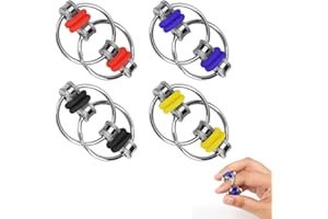 QIANEFFORT Bike Chain Fidget Toy,4 Pcs Fidget Keychain,Fidget Toys for Teens and Adults,Flippy Chain Fidget Toy Relieves Stress Reducer,Bike Chain Fidget,Relieves Stress Fidget Roller Chain