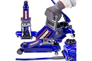 FORSAGE Rangierwagenheber 2T (h min 105mm, h max 350mm) mit Drehgriff 180 Grad // Wagenheber 2T Hydraulisch