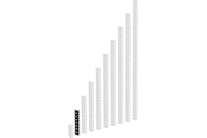 Adam Hall 19" Parts 61535 B 4 - Guida Rack Heavy Duty nera 4 U