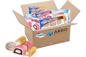 ‎ARBO-LIVING ArBo-Living Vorrats-Pack - 5x Hostess - Twinkies, SnoBalls, Cinnamon Rolls, Zingers Vanilla & Raspberrry - Dessert für die ganze Familie - Kuchen mit Füllung, Zimtschnecken, Brownie, Himbeerfüllung
