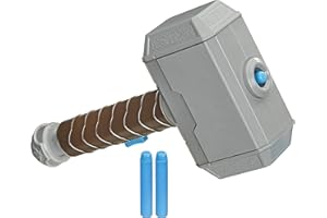 Hasbro Avengers - Martello di Thor Power Moves, Role Play con tecnologia Nerf lancia Dardi