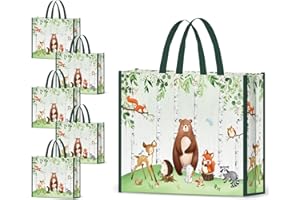 NymphFable 5 Piezas Bolsa De Fiesta No Tejida 17,7×15×5 Pouces Bolsa De Regalo Reutilizable Bolsas De Regalo Bolsas De Compras Bolsa De Comestibles con Asas