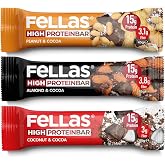 Fellas High Protein Bar, Mixed Box (3 Types), 45gr x 12 Pieces
