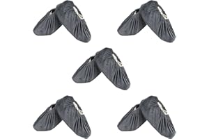 SIVENKE Reusable Shoe Cover 5 Pairs Non-Slip Boots Cover Flannel Washable Overshoes for Household Indoor Workplace