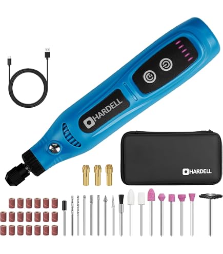 Mini Outil Multifonction Sans Fil HUOCAI – 3,7V Ponceuse + 3 Accessoires, Compact
