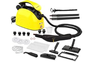 Waitbird Nettoyeur vapeur multi-usages – Nettoyeur vapeur écologique, haute capacité, idéal pour les sols, fenêtres, cuisine et voitures, 21 accessoires, parfait pour les familles