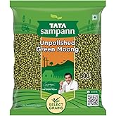 Tata Sampann Unpolished Green Moong Dal (Whole), 500gm