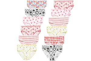 JackLoveBriefs Mutande Ragazza Adolescenti in Cotone Morbidi Slip Vita Media Intimo 9-16 Anni Pacco da 12