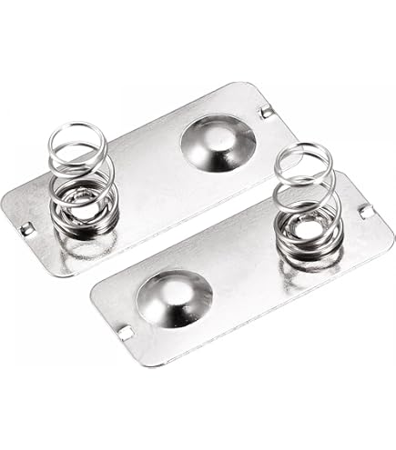 Sourcing Map 20Set AA Batterie-Federplatten Vernickelt 14mmx12mm