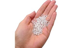THE BEAD SHOP Anellini Apribili Placcati Argento 7 mm – 400 Pezzi (Spessore 0,7 mm) per Creazione Gioielli, Anellini Resistenti per Fermagli, Ciondoli e Componenti, Accessori Essenziali per Perline