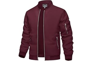 TACVASEN Veste Homme Détente Légère Veste De Travail Bomber Veste De Sport Fine Veste Anti-Vent