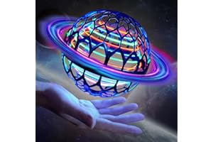 Balle volante, balle volante, jouet volant apporte la magie à la réalité mini drone, spinner magique avec drone à lumière LED pour enfants, intérieur et extérieur (bleu)