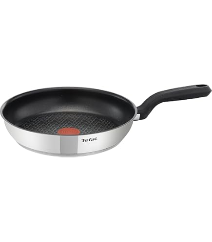 CORELLE Duranano Wok Pan 26Cm with Lid, Tri-Ply Stainless Steel