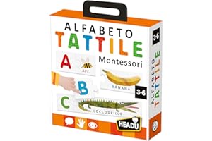 Headu Alfabeto Tattile Montessori Un Gioco Per Imparare A Leggere A Tre Anni It20164 Gioco Educativo Per Bambini 3-6 Anni Made In Italy