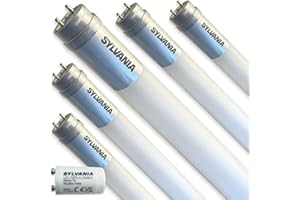 ‎SYLVANIA SYLVANIA LED T8 Röhre 45cm | 6500K Tageslichtweiß | Neonröhre Ersatz | 950 Lumen | 6,3 Watt | Leuchtmittel mit Starter | 5er Pack