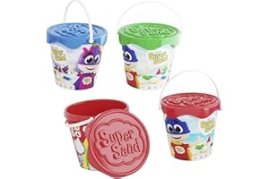 Super Sand Cubo 600 gr (Surtido Formas) La Arena Mágica para modelar, Multicolor (Goliath 918119006), A partir de 3 años