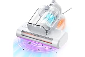 ‎YUFAC YUFAC Mite Vacuum Cleaner for Mattresses with UV Light, 16 Kpa Mattress Cleaner, Bed Vacuum Cleaner with HEPA Filter, Hot Air Function, Dust Mite Sensor, Ultrasonic 600 W Handheld Vacuum Cleaner for