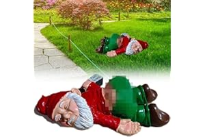 YISKY Garden Gnome Statue, Funny Drunk Dwarf Statue, Gardening Rude Garden Gnomes, Naughty Lawn Resin Figurine, Naked Rude Garden Statue, for Indoor or Outdoor Lawn Decorations Novelty Interesting Gifts