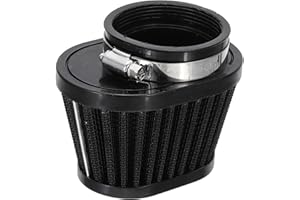 PATIKIL Motorcycle Air Filter Universal 55mm, Mushroom Head Intake Air Filter Oval Clamp on Air Engine Cleaner for Dirt Bike Pit Bike Moped Scooter ATV Go Kart Cart Parts, Black
