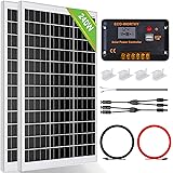 ECO-WORTHY 240W Kit Pannello Solaire Sistemi Off-Grid: 2 * 120 Pannello Fotovoltaico Monocristallini + 30A LCD Regolatore di 