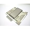 DLCCREATION Money Clips in Stainless Steel Front Pocket Minimalist Slim Credit Card Holder Size: 3cm x 7.5cm