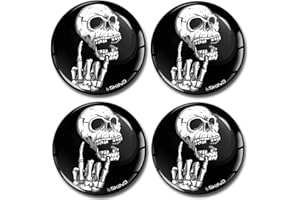 Biomar Labs® 4 x 65mm Adhesivo Pegatinas para Tapas de Rueda de Centro Tapacubos para Coche Punisher Calavera Craneo Heavy Metal A 2765